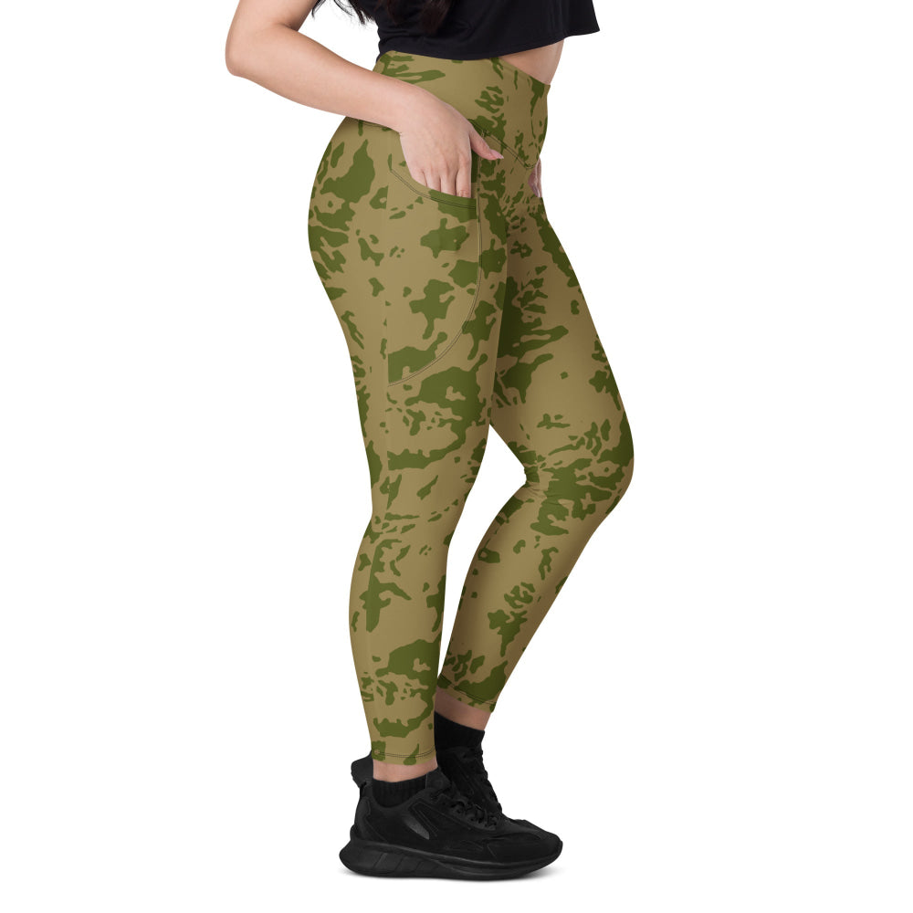 Russian Soviet Bicolor Granite CAMO Leggings with pockets - Womens With Pockets