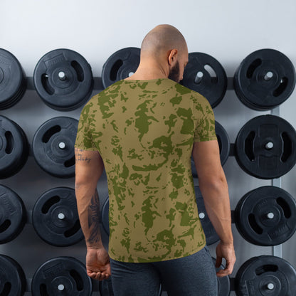 Russian Soviet Bicolor Granite CAMO Men’s Athletic T-shirt - Mens T-Shirt