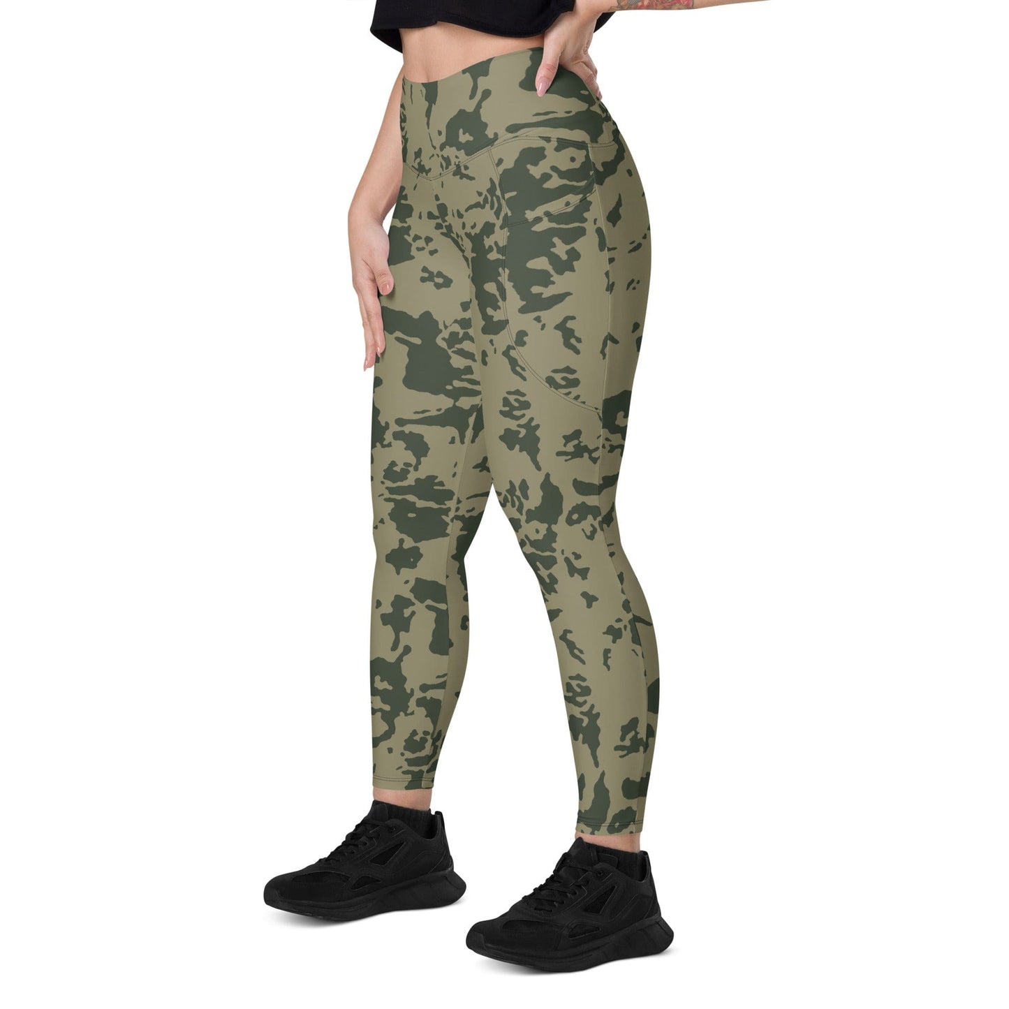 Russian Soviet Bicolor Woodland CAMO Leggings with pockets - Womens With Pockets