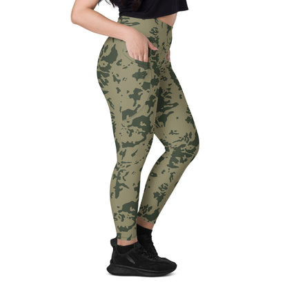 Russian Soviet Bicolor Woodland CAMO Leggings with pockets - Womens With Pockets