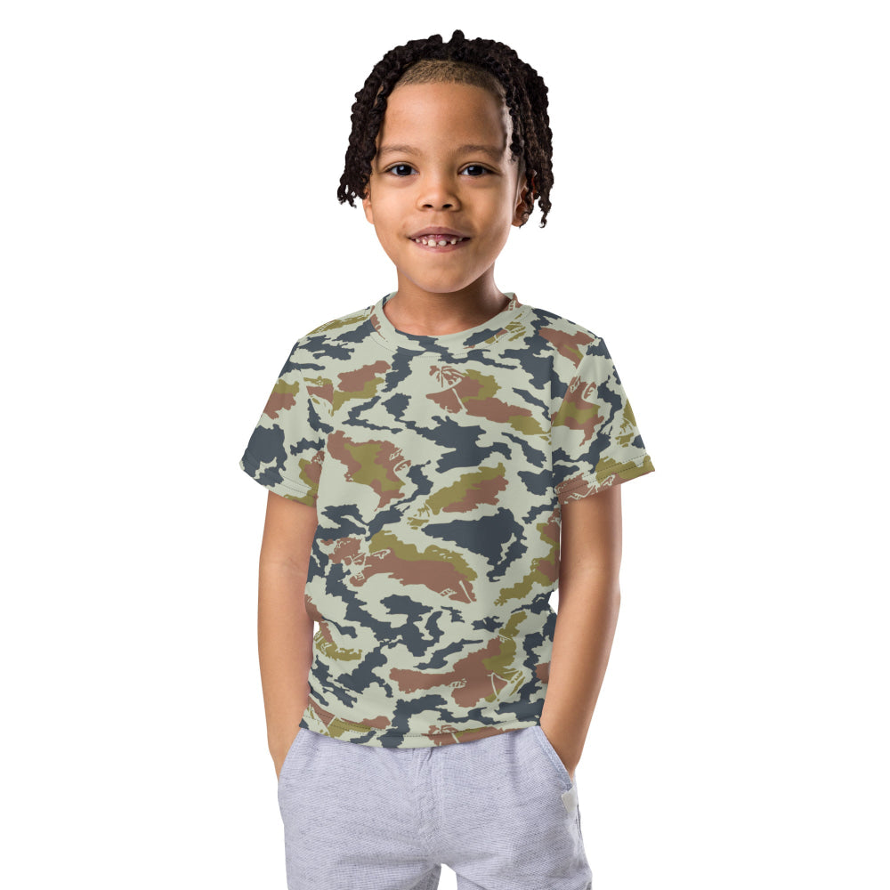 Russian Soviet Spetsnaz KLMK Tundra CAMO Kids crew neck t-shirt - 2T - Crew Neck T-shirt