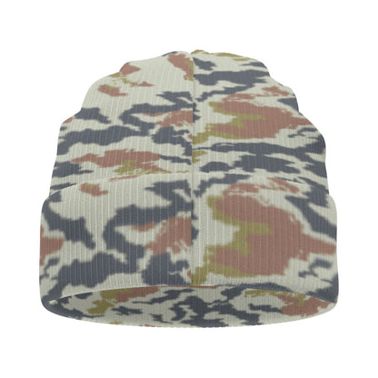 Russian Soviet Spetsnaz KLMK Tundra CAMO Knitted Beanie - U / White