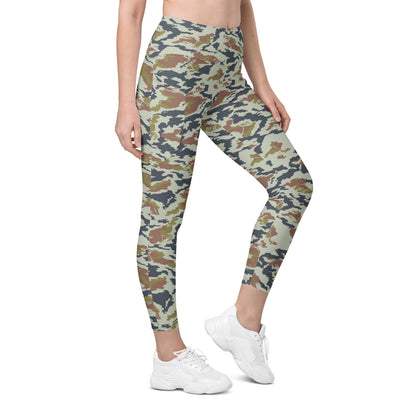 Russian Soviet Spetsnaz KLMK Tundra CAMO Leggings with pockets - 2XS - Womens With Pockets