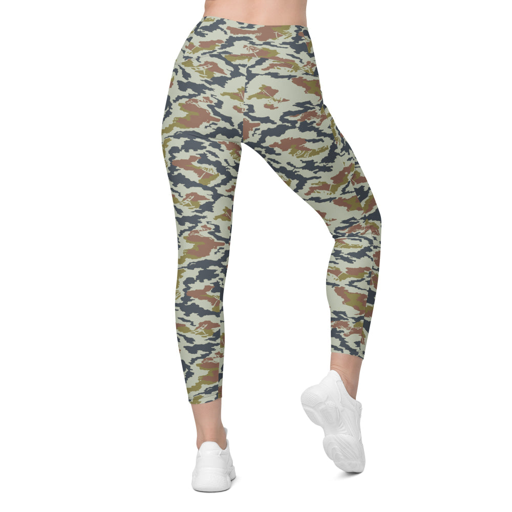 Russian Soviet Spetsnaz KLMK Tundra CAMO Leggings with pockets - Womens With Pockets