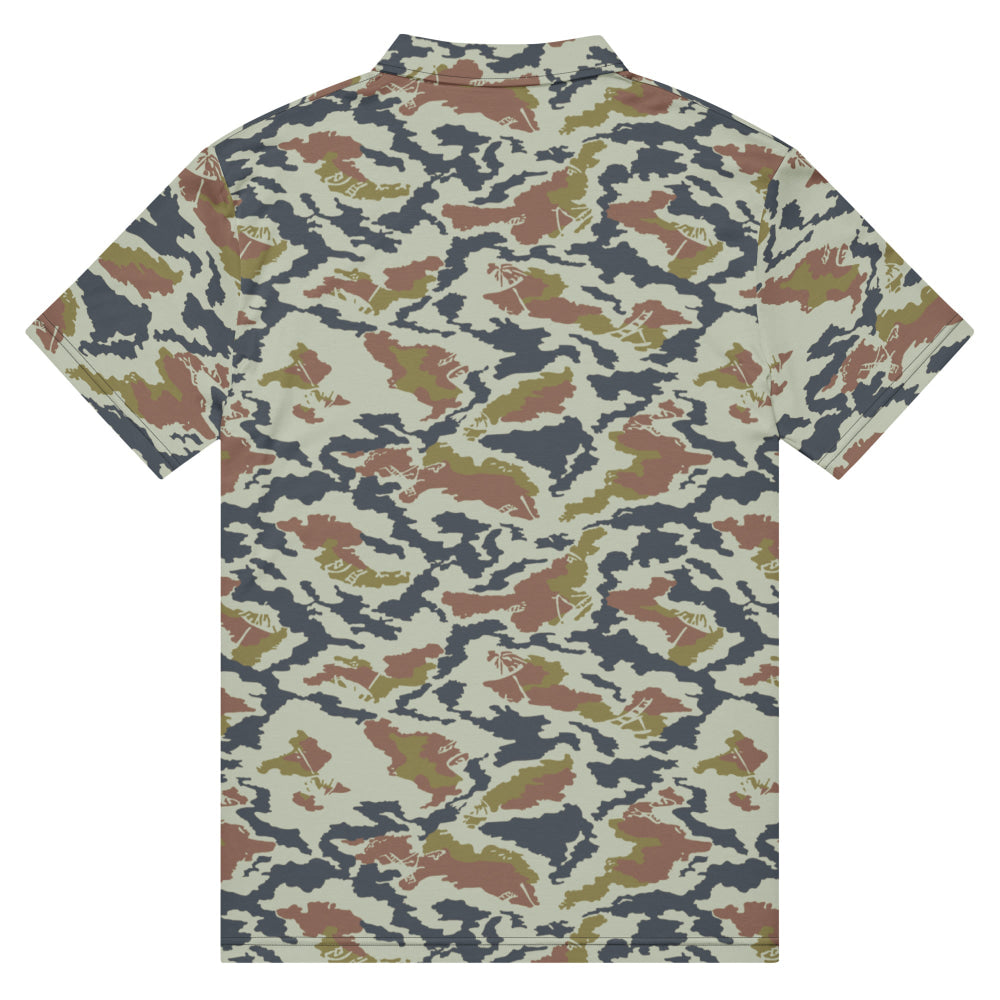 Russian Soviet Spetsnaz KLMK Tundra CAMO Men’s slim fit polo - Mens Slim Fit Polo