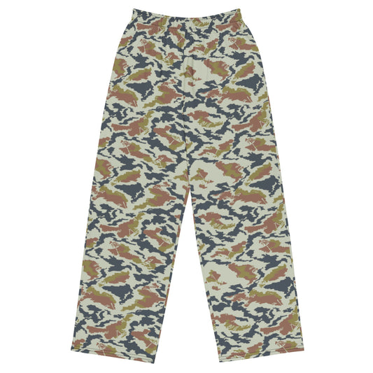 Russian Soviet Spetsnaz KLMK Tundra CAMO unisex wide-leg pants - 2XS - Unisex Wide-Leg Pants