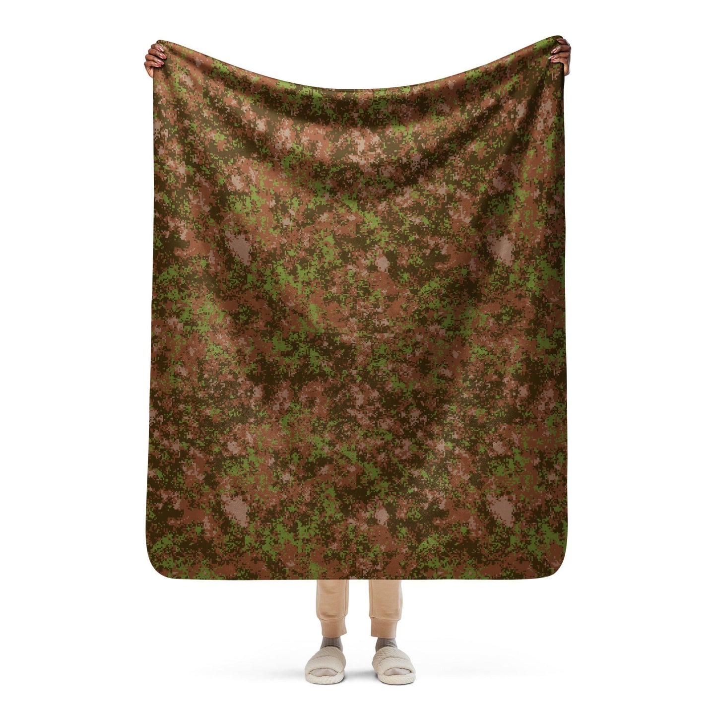 Russian Digital Spectre Autumn CAMO Sherpa blanket - 50″×60″ - Blankets