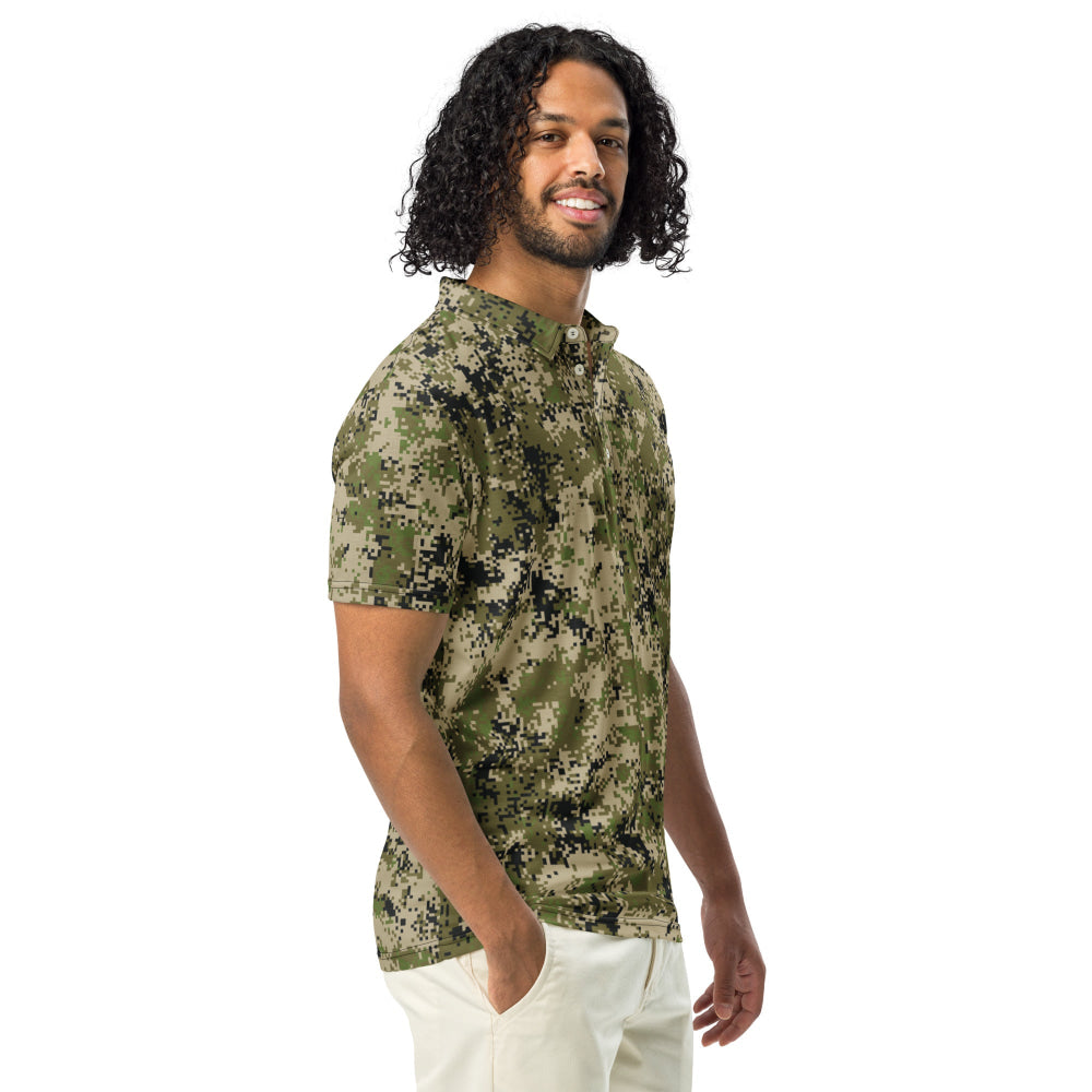 Russian Spectre SKVO CAMO Men’s slim fit polo - Mens Slim Fit Polo