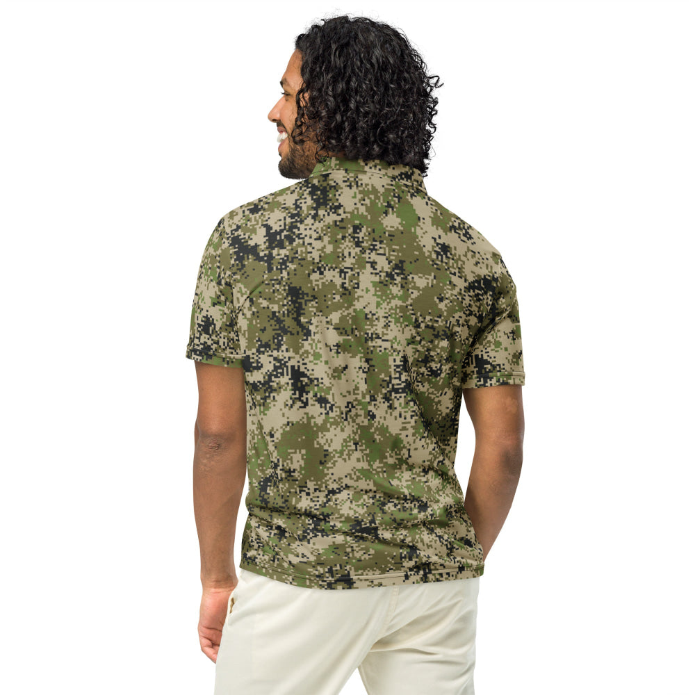 Russian Spectre SKVO CAMO Men’s slim fit polo - Mens Slim Fit Polo