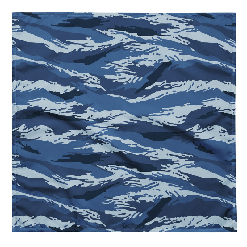 Tiger Stripe Kamysh Blue CAMO Bandana - L