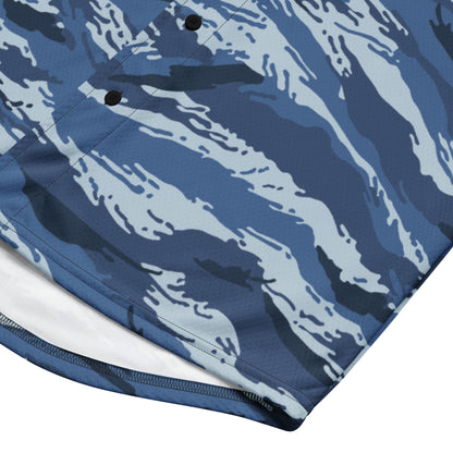 Russian Tiger Stripe Kamysh Blue CAMO baseball jersey - Baseball Jerseys