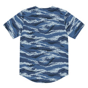 Tiger Stripe Kamysh Blue CAMO Unisex Baseball Jersey