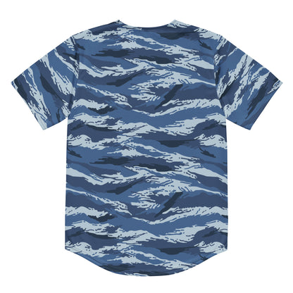 Russian Tiger Stripe Kamysh Blue CAMO baseball jersey - Baseball Jerseys