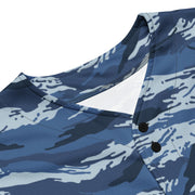 Tiger Stripe Kamysh Blue CAMO Unisex Baseball Jersey