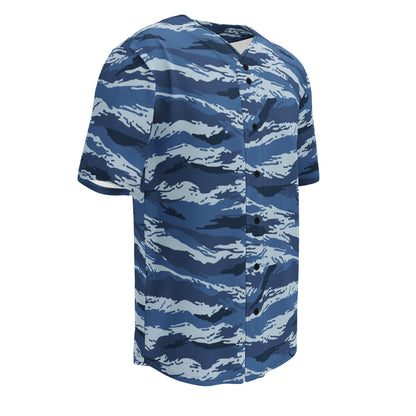 Russian Tiger Stripe Kamysh Blue CAMO baseball jersey - Baseball Jerseys