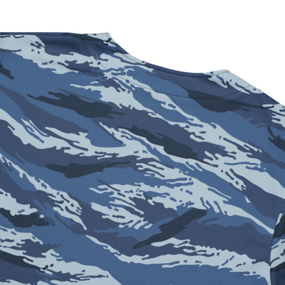 Russian Tiger Stripe Kamysh Blue CAMO baseball jersey - Baseball Jerseys