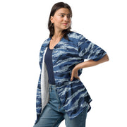 Tiger Stripe Kamysh Blue CAMO Unisex Baseball Jersey