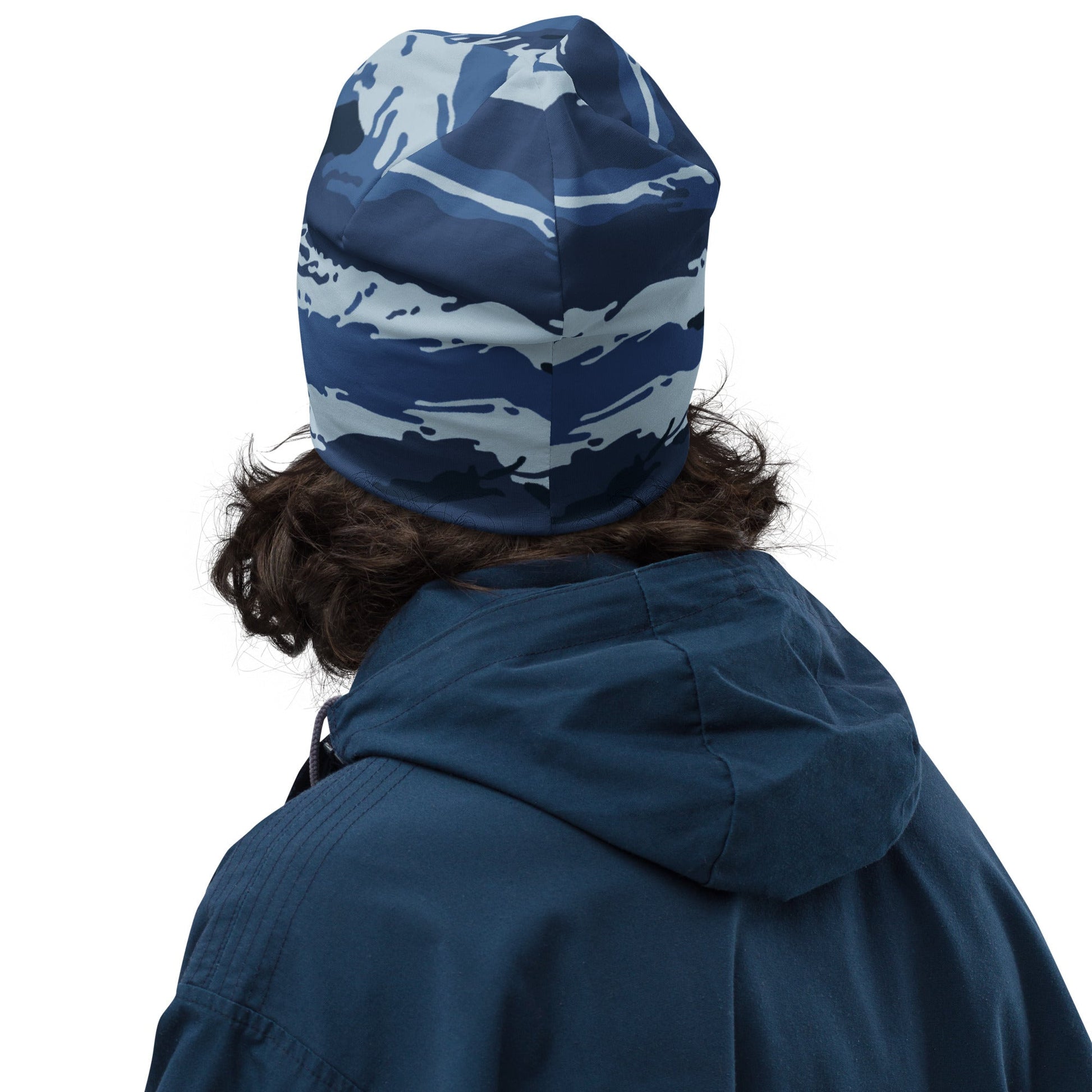 Russian Tiger Stripe Kamysh Blue CAMO Beanie - Beanies