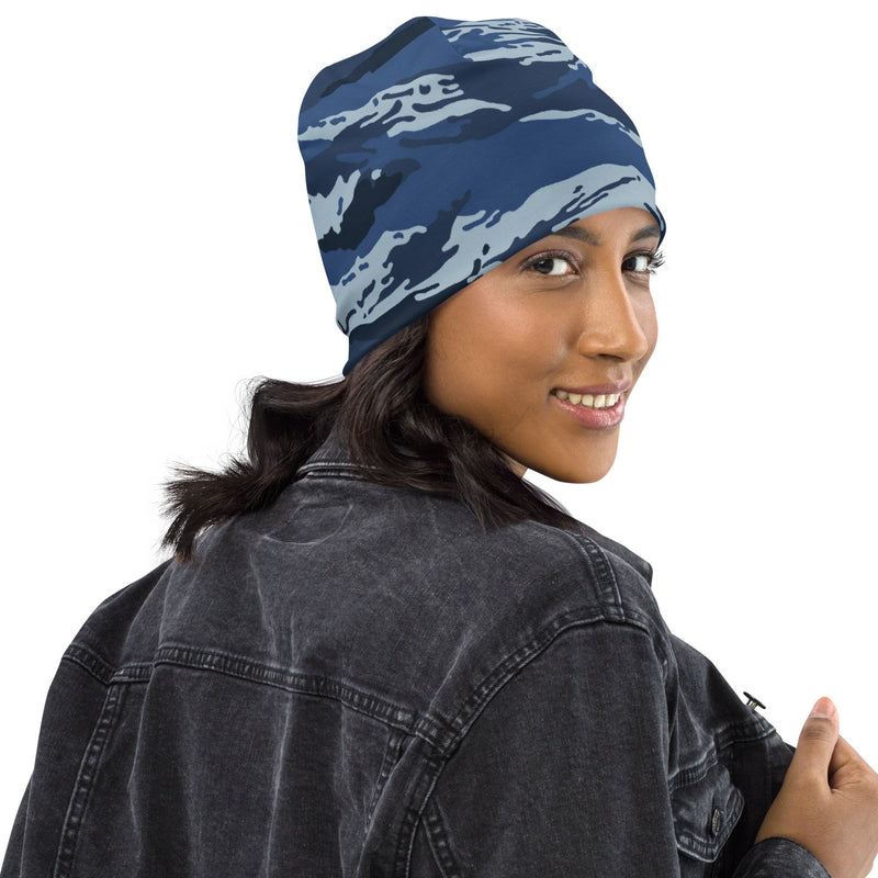Tiger Stripe Kamysh Blue CAMO Beanie