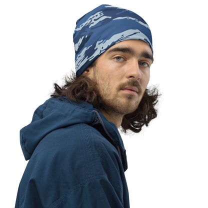 Russian Tiger Stripe Kamysh Blue CAMO Beanie - Beanies
