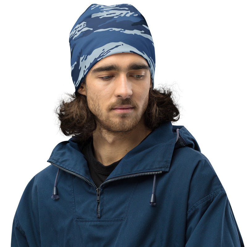 Tiger Stripe Kamysh Blue CAMO Beanie
