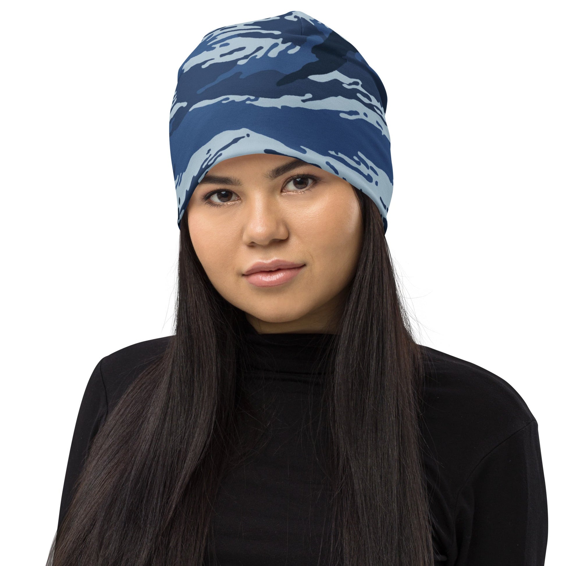 Russian Tiger Stripe Kamysh Blue CAMO Beanie - Beanies