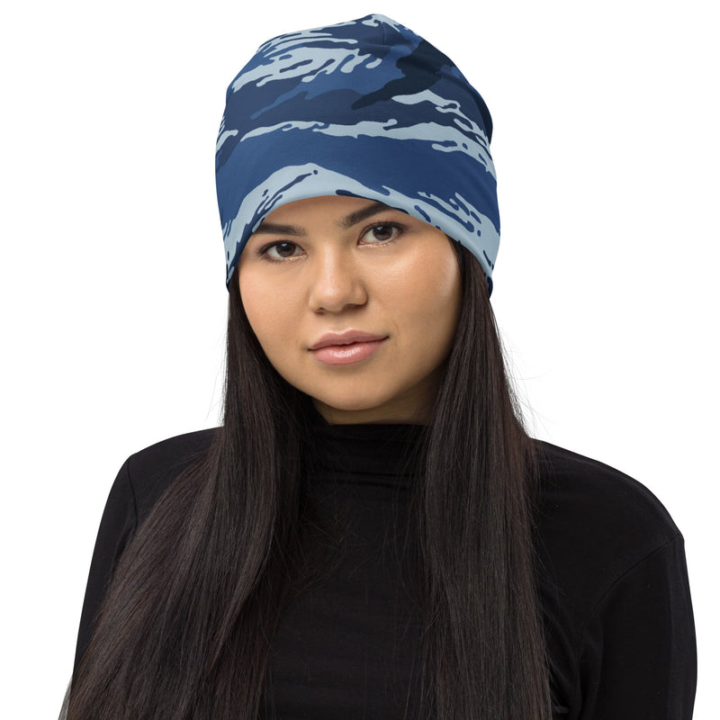 Tiger Stripe Kamysh Blue CAMO Beanie