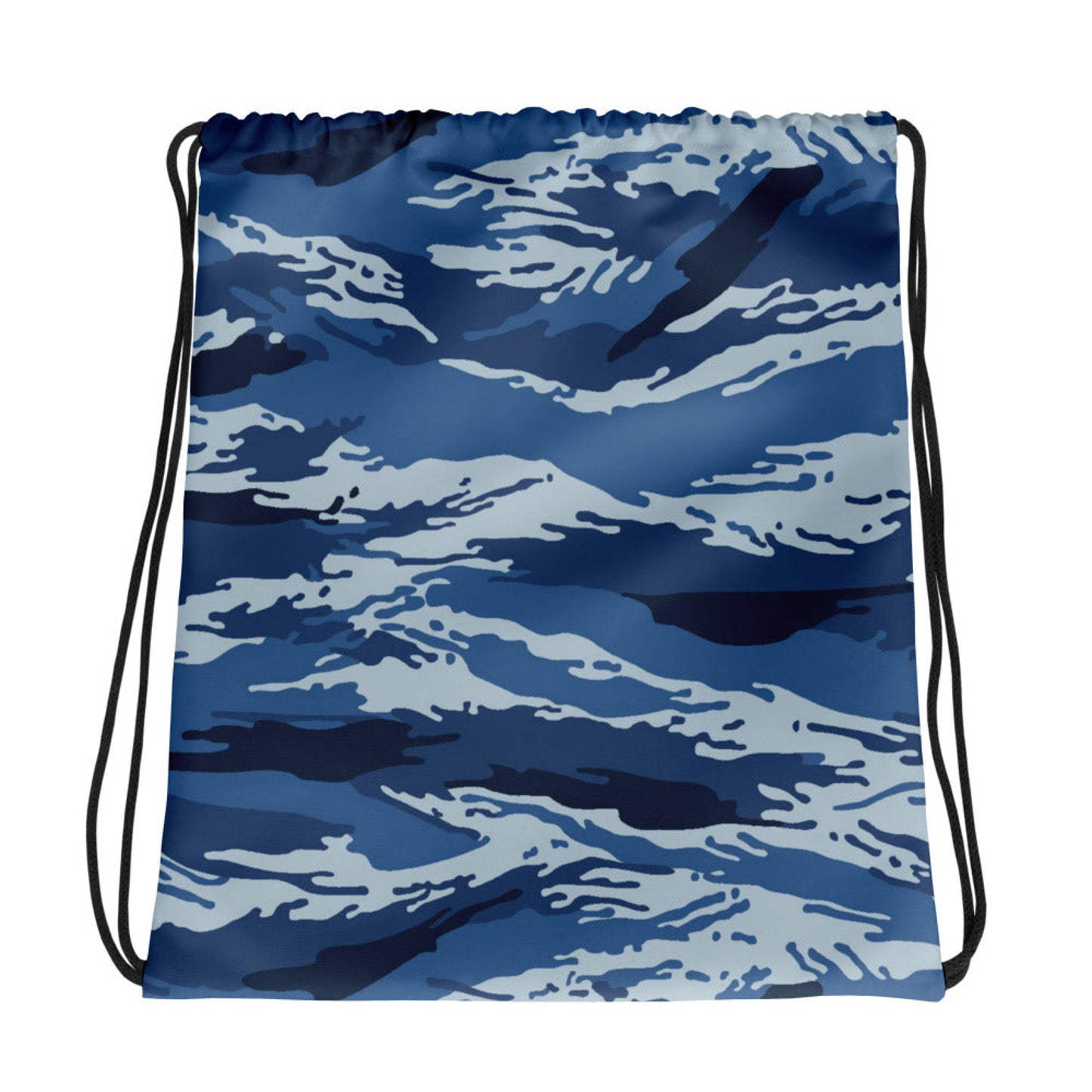 Russian Tiger Stripe Kamysh Blue CAMO Drawstring Bag - Bags