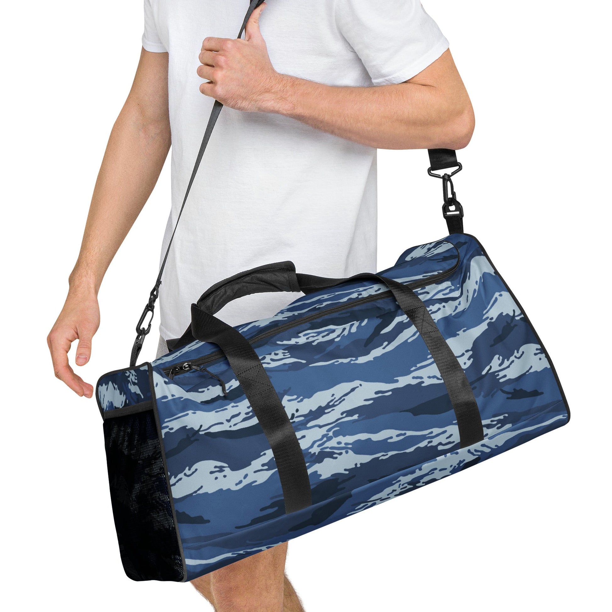 Russian Tiger Stripe Kamysh Blue CAMO Duffle Bag
