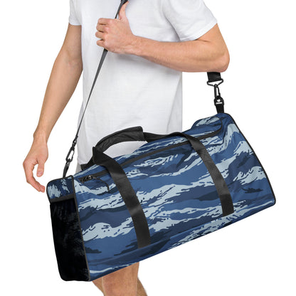 Russian Tiger Stripe Kamysh Blue CAMO Duffle Bag