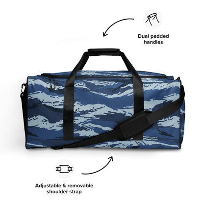 Russian Tiger Stripe Kamysh Blue CAMO Duffle Bag