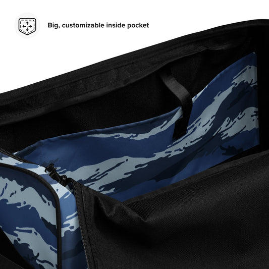 Russian Tiger Stripe Kamysh Blue CAMO Duffle bag - Bags