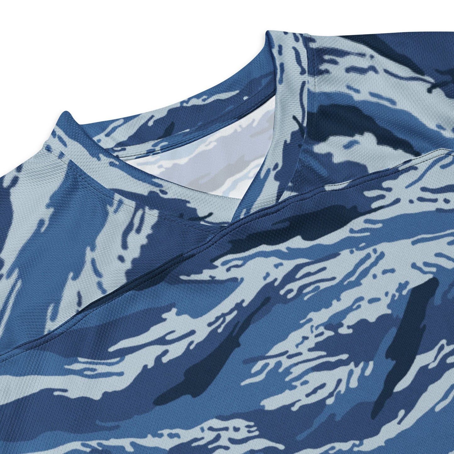 Russian Tiger Stripe Kamysh Blue CAMO hockey fan jersey - Hockey Jerseys