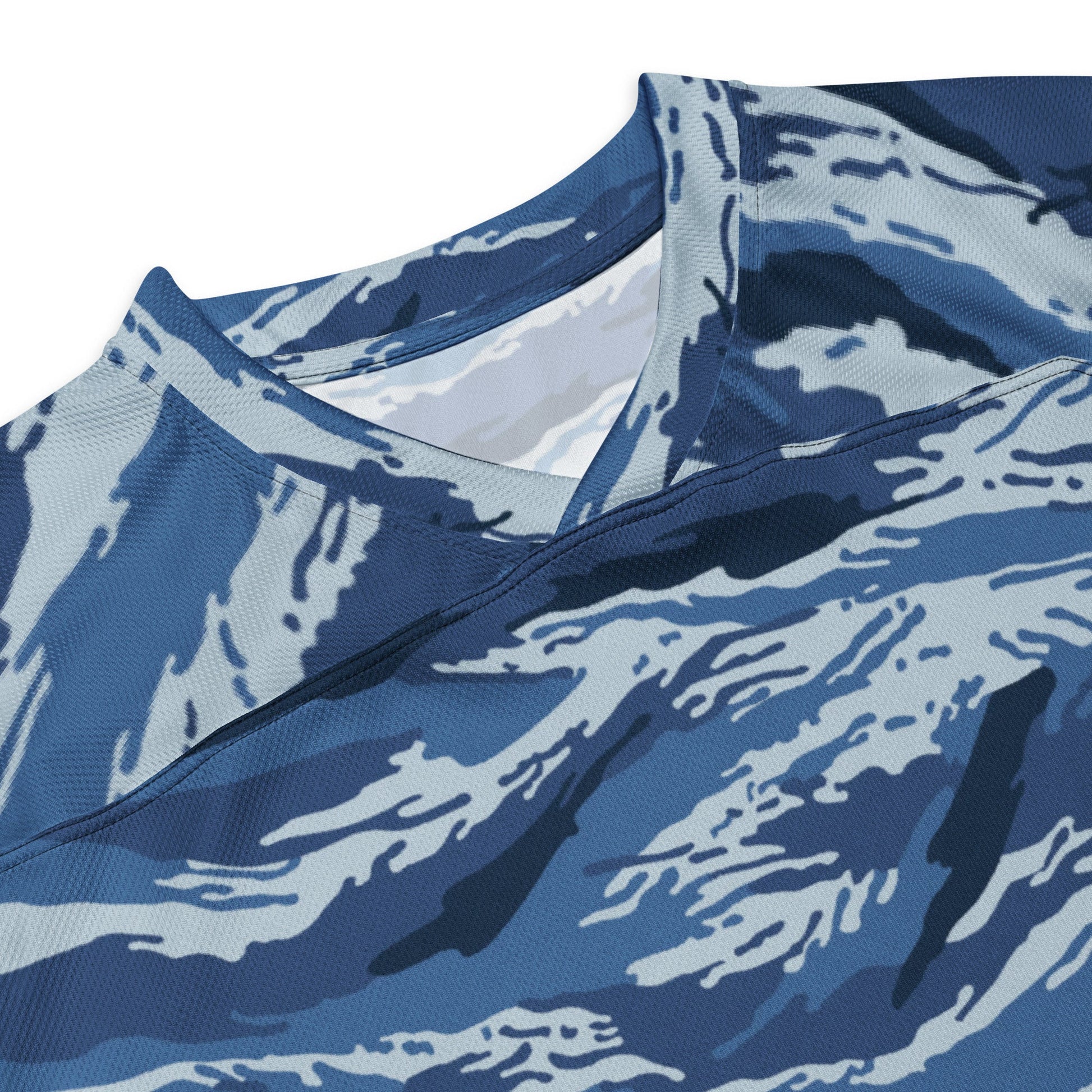 Russian Tiger Stripe Kamysh Blue CAMO hockey fan jersey - Hockey Jerseys