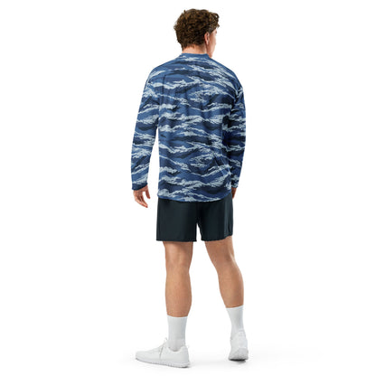 Russian Tiger Stripe Kamysh Blue CAMO hockey fan jersey - Hockey Jerseys