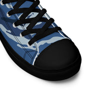 Tiger Stripe Kamysh Blue CAMO Mens High-Top Canvas Shoes