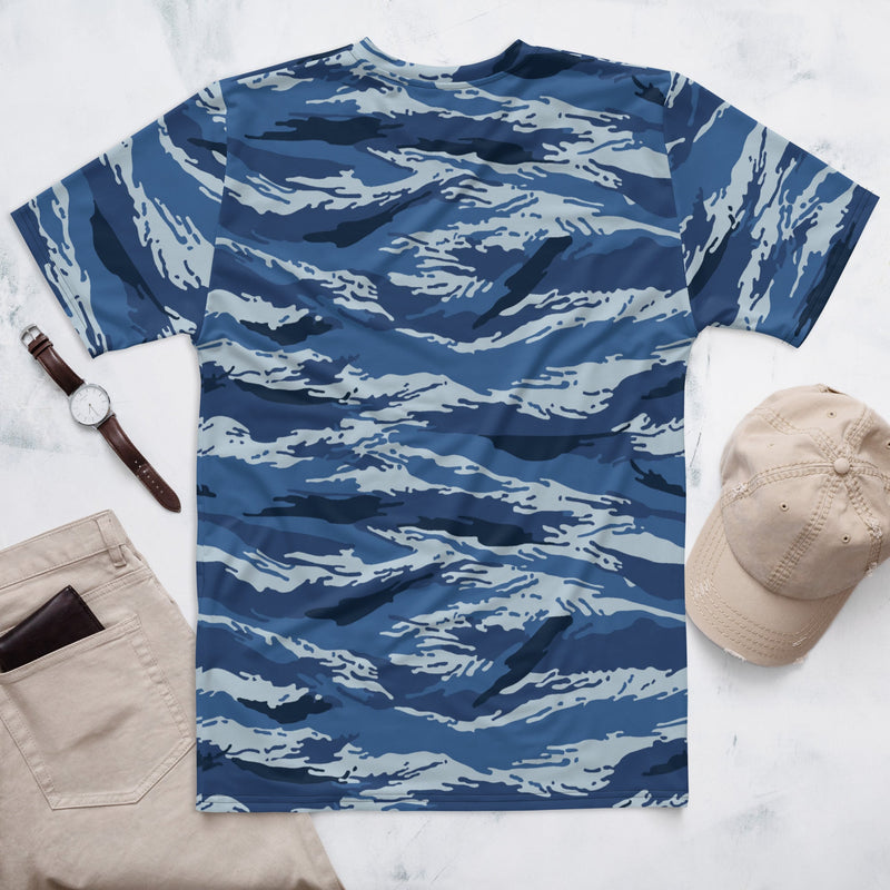 Tiger Stripe Kamysh Blue CAMO Mens T-Shirt