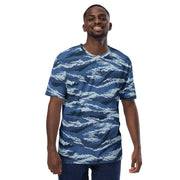 Tiger Stripe Kamysh Blue CAMO Mens T-Shirt