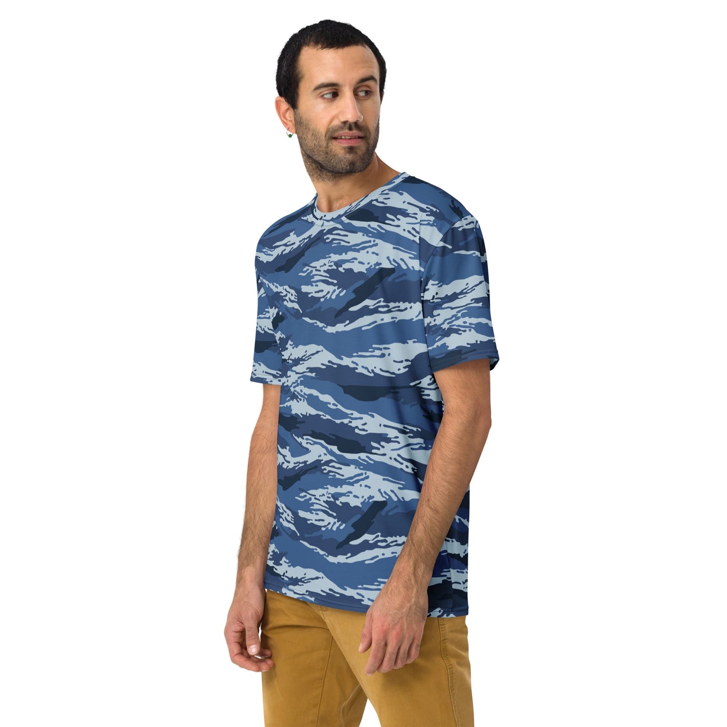 Russian Tiger Stripe Kamysh Blue CAMO Mens t-shirt - T-Shirts