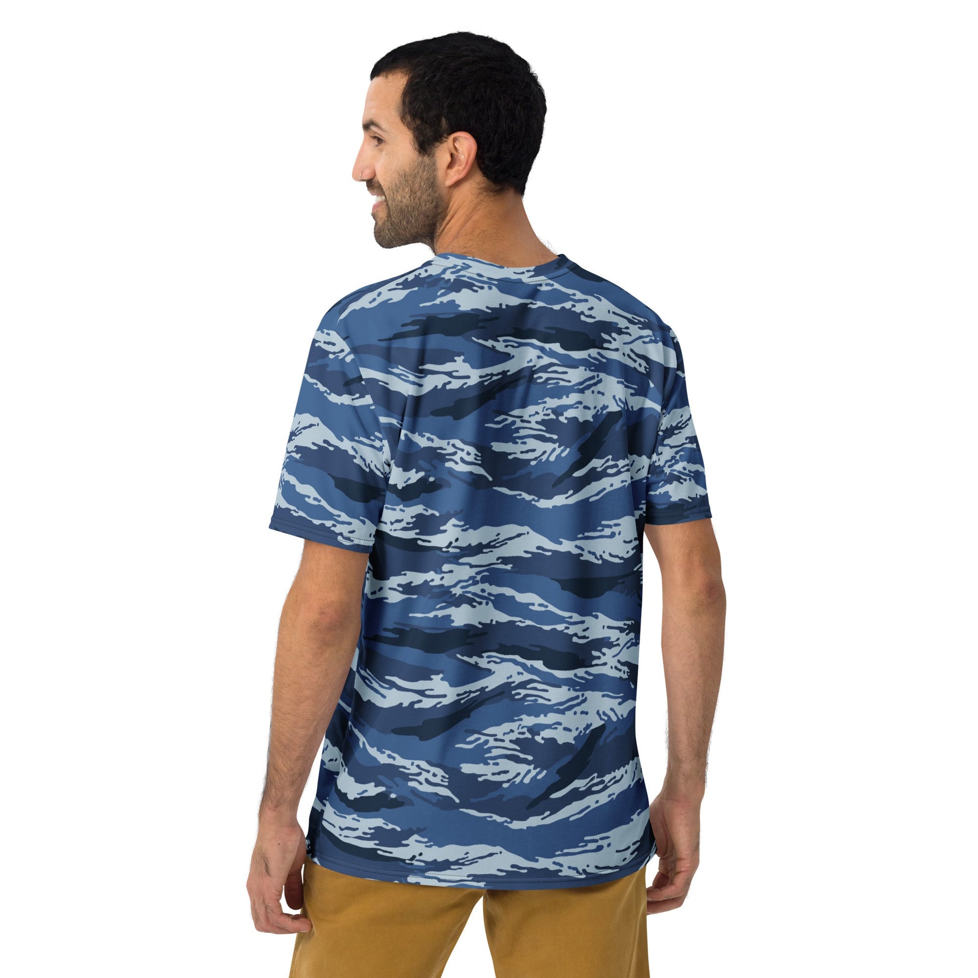 Russian Tiger Stripe Kamysh Blue CAMO Mens t-shirt - T-Shirts