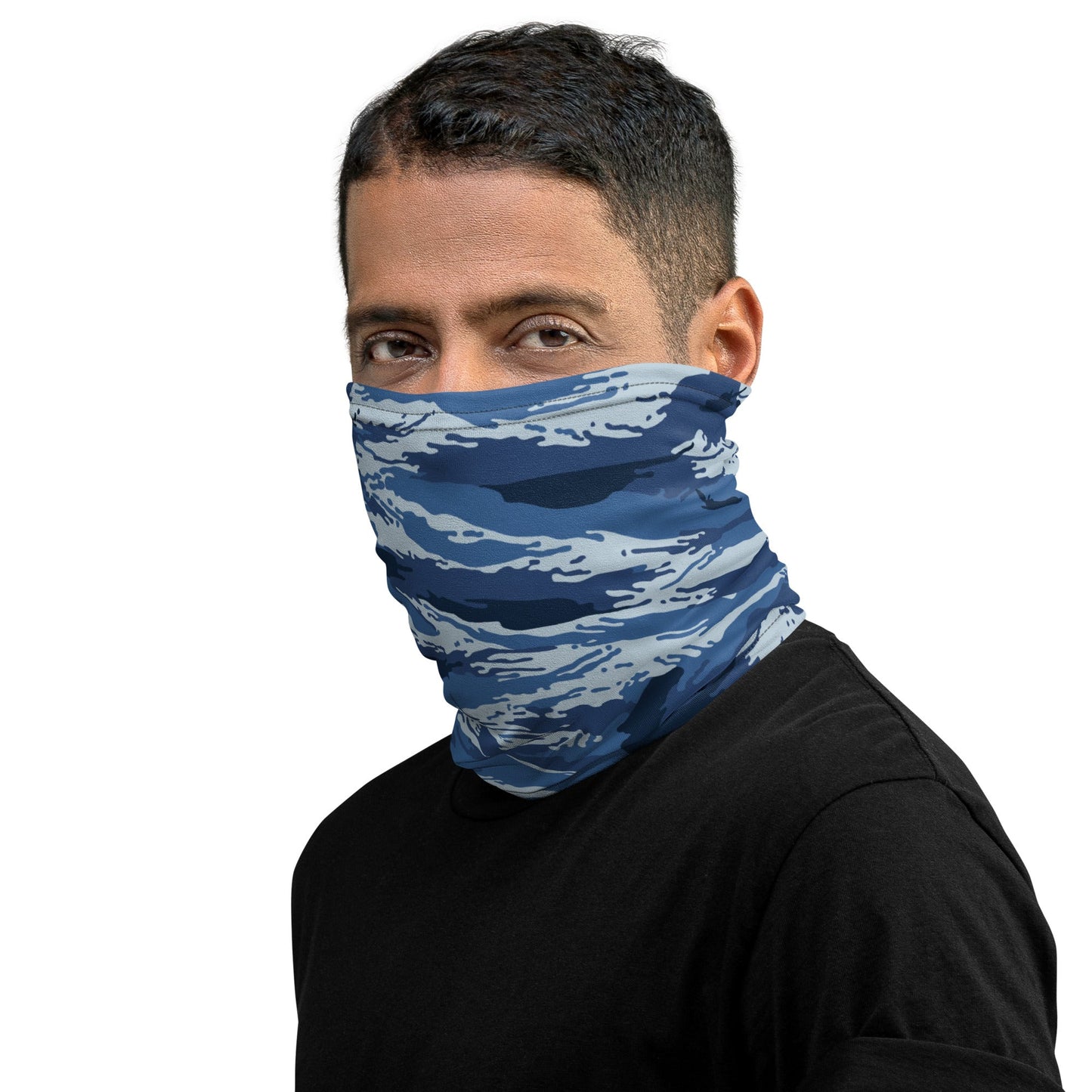 Russian Tiger Stripe Kamysh Blue CAMO Neck Gaiter Gaiters