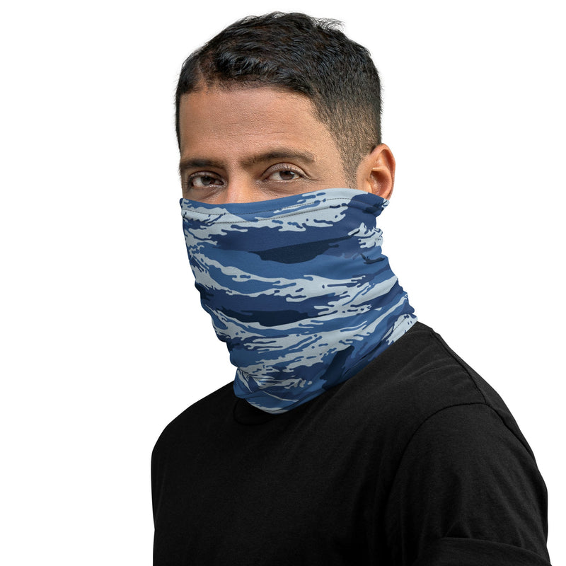 Tiger Stripe Kamysh Blue CAMO Neck Gaiter - Gaiters