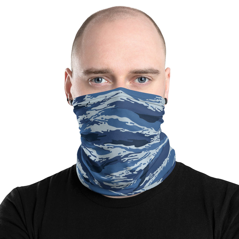 Tiger Stripe Kamysh Blue CAMO Neck Gaiter - Gaiters