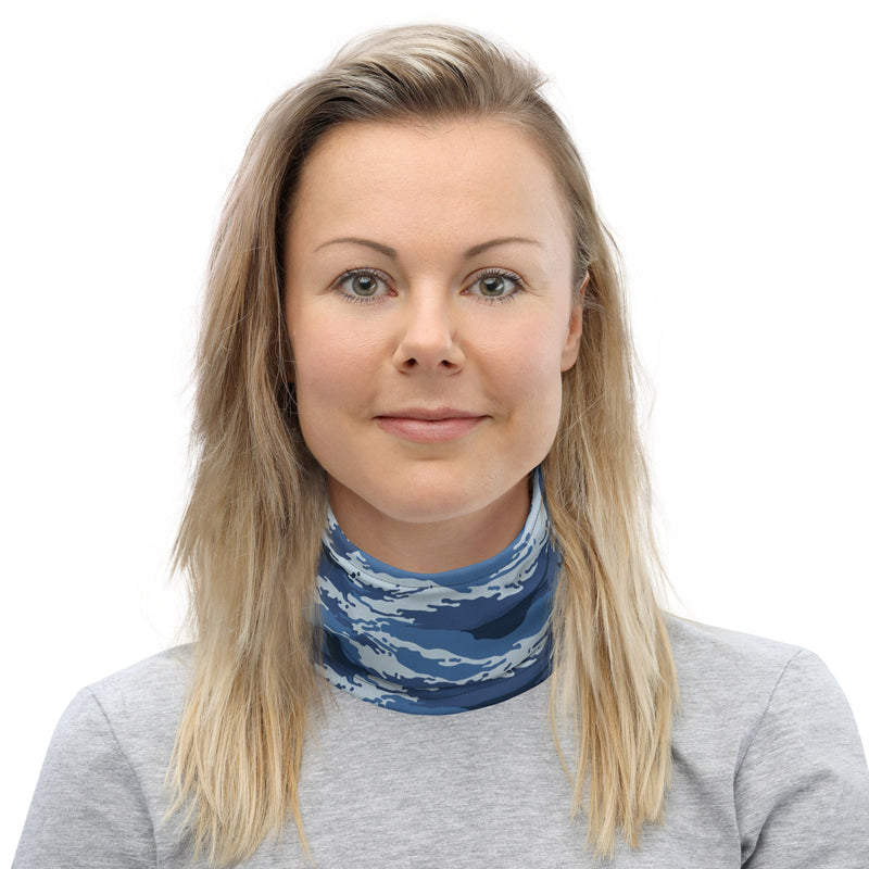 Tiger Stripe Kamysh Blue CAMO Neck Gaiter - Gaiters
