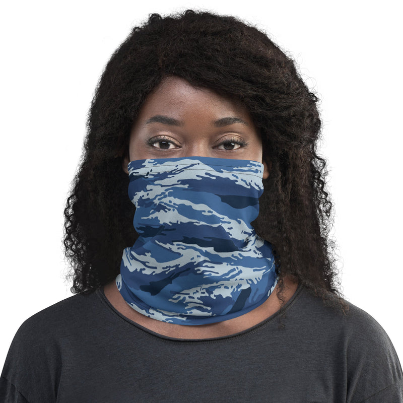 Tiger Stripe Kamysh Blue CAMO Neck Gaiter - Gaiters