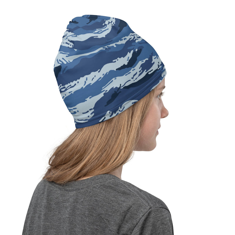 Tiger Stripe Kamysh Blue CAMO Neck Gaiter - Gaiters