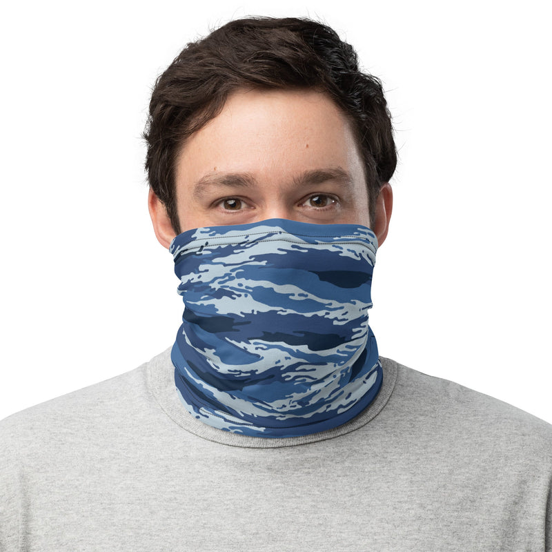 Tiger Stripe Kamysh Blue CAMO Neck Gaiter - Gaiters