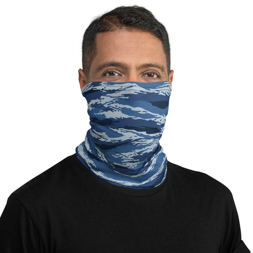 Tiger Stripe Kamysh Blue CAMO Neck Gaiter - Gaiters