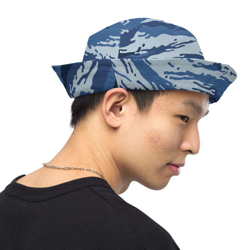 Tiger Stripe Kamysh Blue CAMO Reversible Bucket Hat