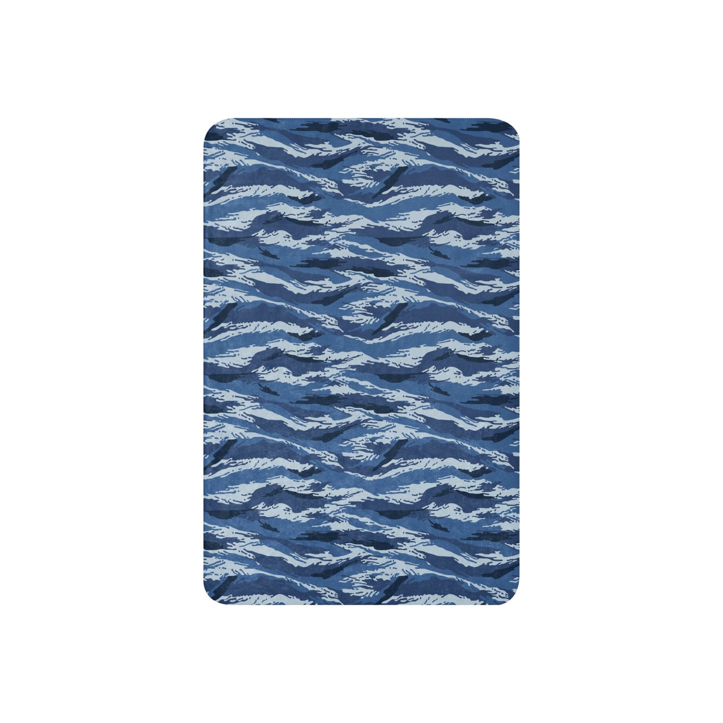 Russian Tiger Stripe Kamysh Blue CAMO Sherpa blanket - Blankets